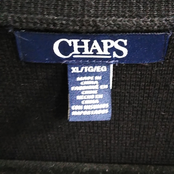 Chaps sweater jacket - Jet black color - Picture 2 of 5